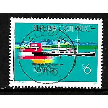 AUSTRIA 1993 6s HOHENTWIER LAKE STEAMER & FLAGS SG 2347 FINE USED