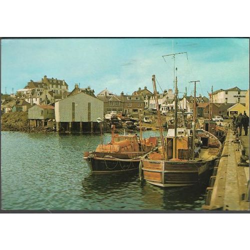 Mallaig, Highland - fishing boats, harbour - nice 1970s Dixon postcard