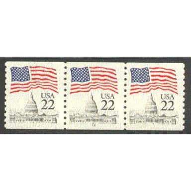 2115av 22c U.S. Flag Fine MNH PNC 12/3 V0169