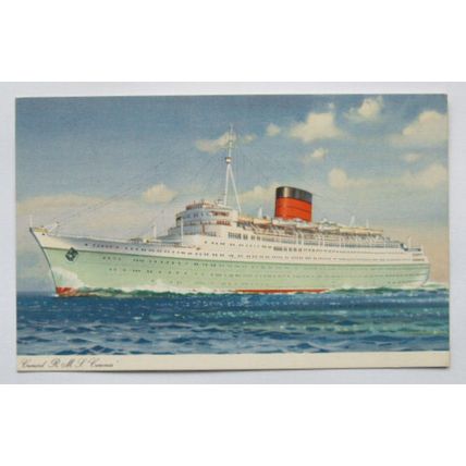 vintage postcard R.M.S. Caronia, Cunard