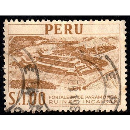 Peru 1952 Local Motives S/.1.00 Used Stamp Ruins Fort