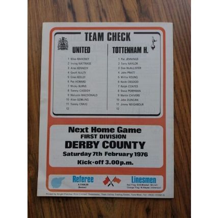1976 League Cup Semi Final - Newcastle United vs Tottenham / Spurs