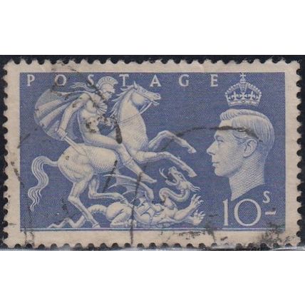 GB, 1951 10/- St George and the Dragon, SG 511 (Scott #288), used