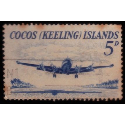 Cocos (K) Islands 1963 5d Super Constellation Sc#2 USED @C217