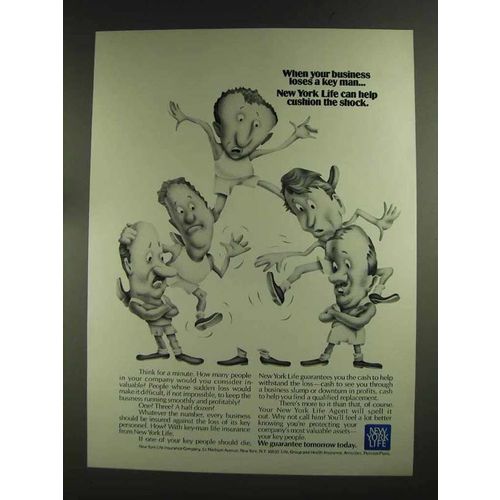 1972 New York Life Insurance AD - Loses a Key Man