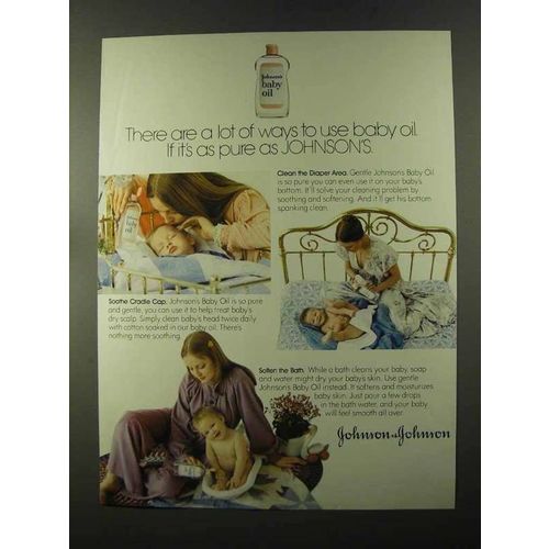 1973 Johnson's Baby Oil Ad - A Lot of Ways to Use