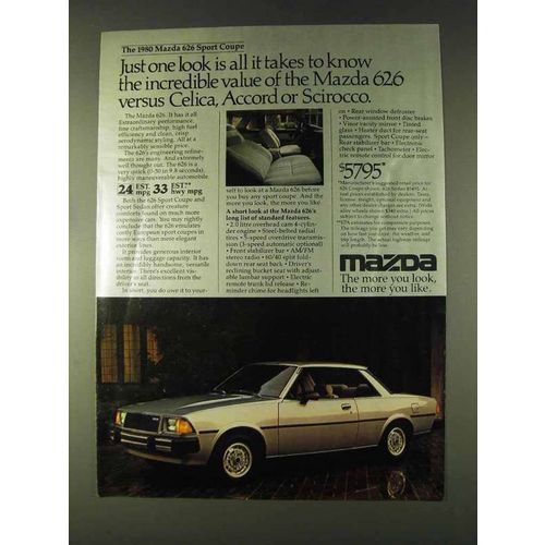 1980 Mazda 626 Sport Coupe Ad - Just One Look