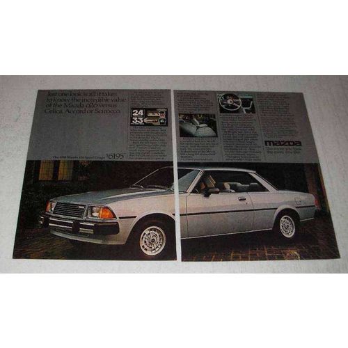 1980 2-page Mazda 626 Sport Coupe Ad - Just One look