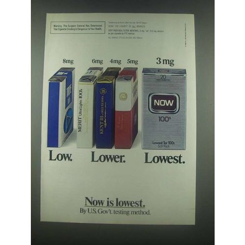 1985 Now Cigarettes Ad