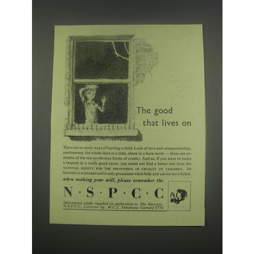 1949 NSPCC National Society for Prevention of Cruelty to Children Ad - Lives On
