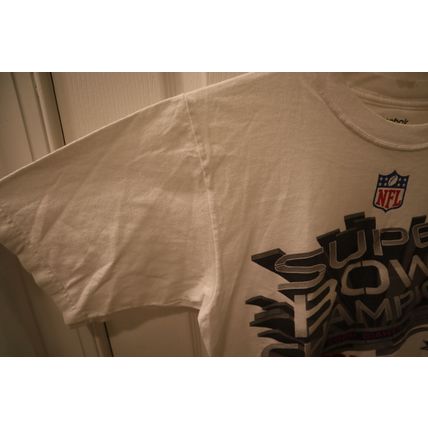 Reebok NFL New York Giants Super Bowl XLVI Champions White Size S T-Shirt
