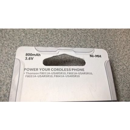 RadioShack 2302343 800mAh 3.6V Rechargeable Cordless Phone Battery NIMH Thompson