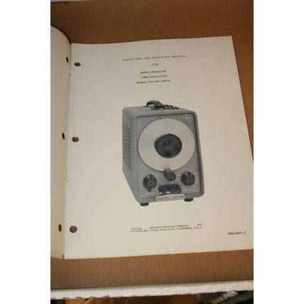 HP Hewlett Packard Audio Oscillator 200AB Operating and Service Manual