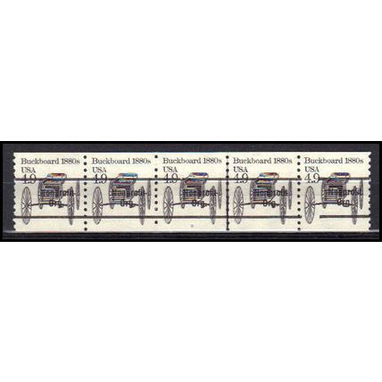 2124a 4.9c Buckboard Very Fine MNH Dry Gum PNC 2/5 Gap 1R X0563