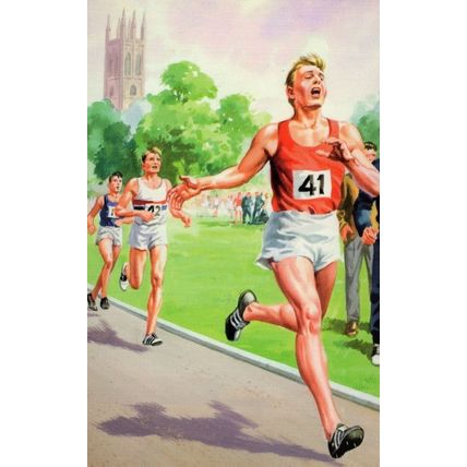 1970s Guiness Book Of Records Athlete Athetics Ladybird Book Postcard