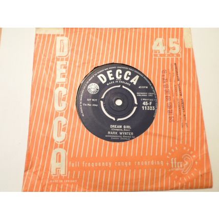 7" 1961 .MARK WYNTER . DREAM GIRL F. 11323. TWO LITTLE GIRLS. DECCA.EXCELLENT