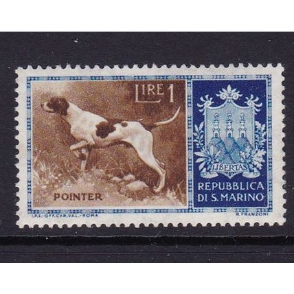 SAN MARINO 1976 DOGS 1L / L1 MINT SG508