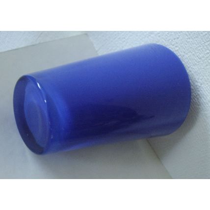 Vintage Conical Vase Blue Cased Clear Glass Vintage Flower Vase