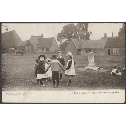 The Village Green, Children, Ring A Ring Of Roses, c.1905 - ETW Dennis Postcard