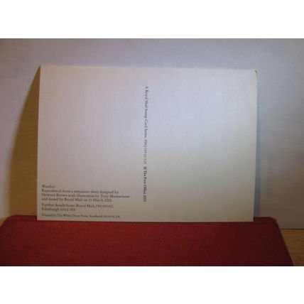 WEATHER miniature sheet issued 2001 by Post office/Royal Mail unused postcard =
