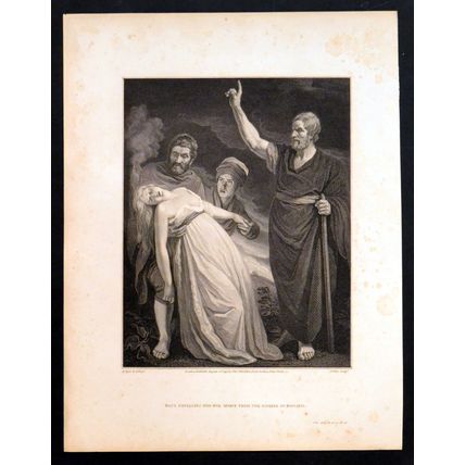 PAUL EXPELLING THE EVIL SPIRIT FROM THE DAMSEL OF PHILIPPI 1795 ETCHING