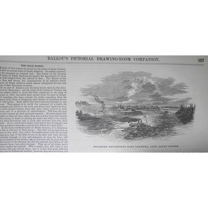 A Trip to Canada - Story & 8 Prints - Ballou's Pictorial, June 6, 1857. Original