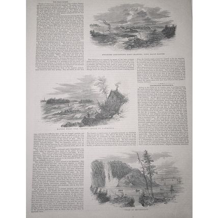 A Trip to Canada - Story & 8 Prints - Ballou's Pictorial, June 6, 1857. Original