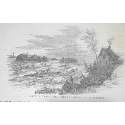 A Trip to Canada - Story & 8 Prints - Ballou's Pictorial, June 6, 1857. Original