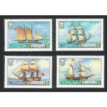 Tuvalu Ships Missionary Vessels 4v 1986 MNH SG#377-380
