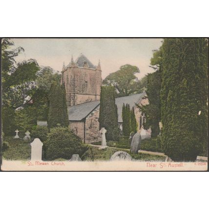 St Mewan Church, near St Austell, Cornwall, c.1905-10 - Stengel Postcard