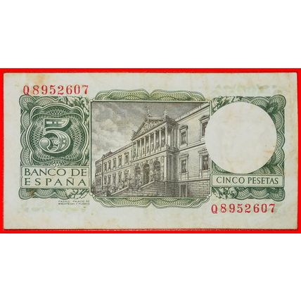 Ⰶ GENERALISSIMO FRANCO (1947-1975): SPAIN ★ 5 PESETAS 1954 ★LOW START★NO RESERVE