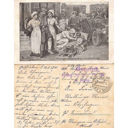 German WW1 Hospital Military Nurses Sent By Soldier War Mainz 2x Postcard
