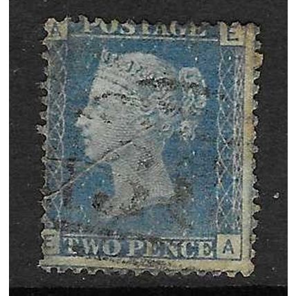 GB 1858-79 QV 2d PLATE 13 WMK LARGE CROWN USED SG47 note: