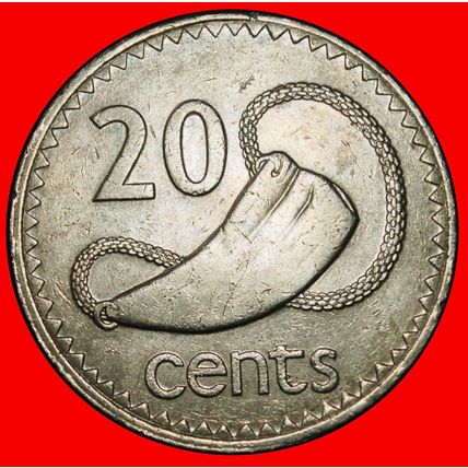 Ⰶ CACHALOT TOOTH (1969-1987): FIJI ★ 20 CENTS 1985 UNCOMMON★LOW START★NO RESERVE