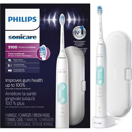Philips Sonicare Protectiveclean 5100 Rechargeable Electric Toothbrush, with Pre