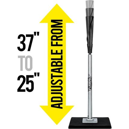 Portable Batting Tee for Baseball/Softball, Height Adjustment from 25-37 Inch,Ea