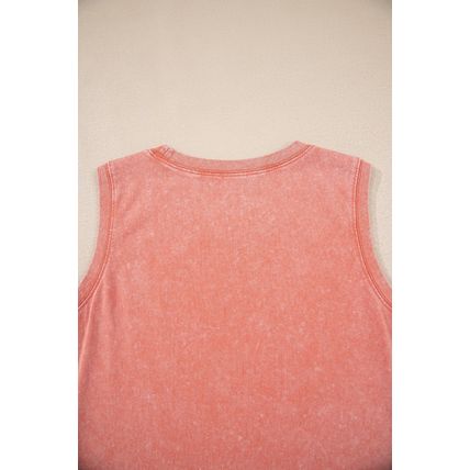 Flamingo Mineral Wash Tank Mini Dress with Pockets