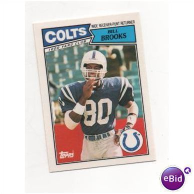 1987 Topps American NFL Football card No.74 Indianapolis Colts, Bill Brooks