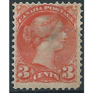 Canada 1873 SG96 3c Orange-Red Fine Used....
