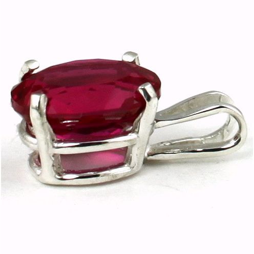 Created Ruby, 925 Sterling Silver Pendant, SP002