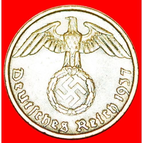 SWASTIKA: GERMANY ★ 5 PFENNIG 1937A! LOW START★NO RESERVE!