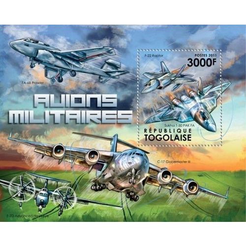 TOGO 2011 SHEET MNH MILITARY AIRCRAFTS AVIONS MILITAIRES AVIONES MILITARES 9A