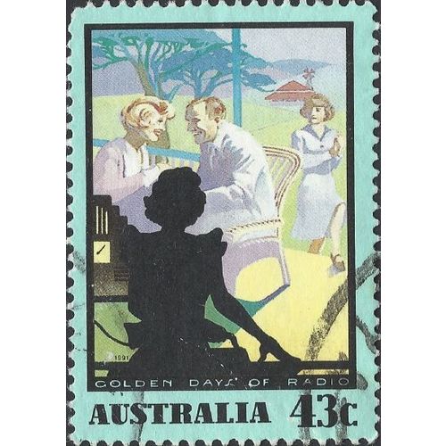 AUSTRALIA, Radio Serials, blue 1991, 43c, #2