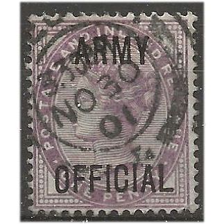 1900 O43 1d Lilac ARMY Official Fine Used . .. .