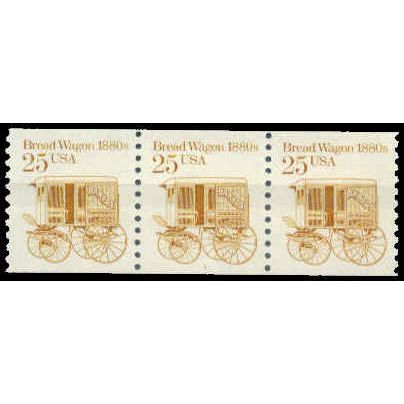 2136 25c Bread Wagon Fine MNH Dry Gum PNC 1/3 W1542