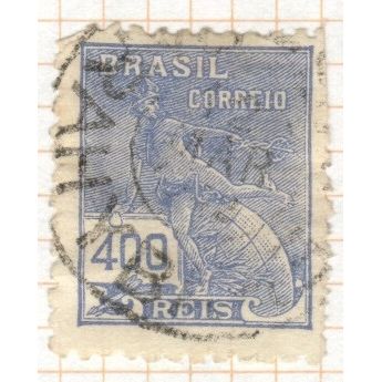 Brazil 1921 - 400r blue - Hermes - used