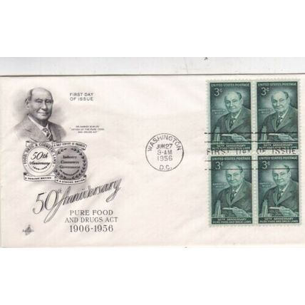 United States 1956 Pure Food and Drugs Act FDC Washington DC Cancel VGC