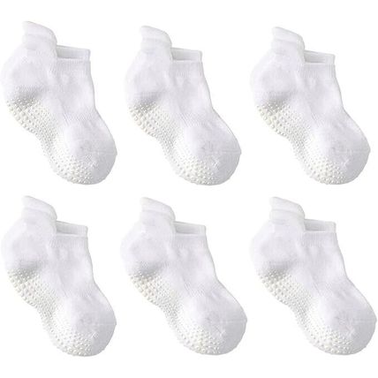LA ACTIVE Baby Boys Girls Non Slip Grip Ankle Socks for Kids Toddlers Unisex 3-6