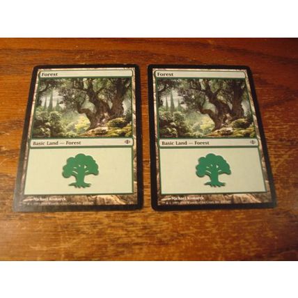 Magic The Gathering, MTG, 3- Cards, 1993-2008, Basic Land, FOREST, nm
