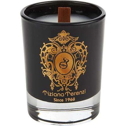 TIZIANA TERENZI ALMOND VANILLA by Tiziana Terenzi SCENTED BLACK GLASS CANDLE ...